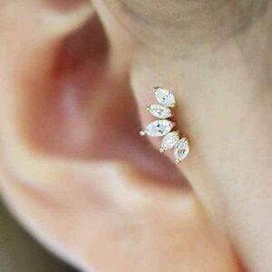 QWALIT Cartilage Earring Cartilage Earrings for Women Helix Piercing Jewelry Tragus Piercing Jewelry Forward Helix Earrings Earrings for Cartilage Piercings Gold