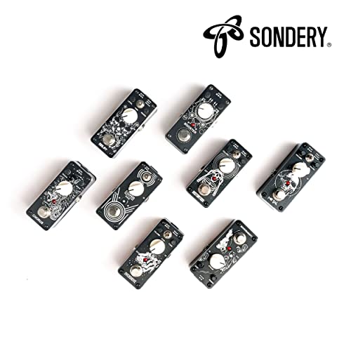 Sondery Distortion Pedal with 2 Effects of Bright and Normal, 70-80’s Classical British Stack Sound, Mini Effect Pedal for Electric Guitars True Bypass, Art Design Series