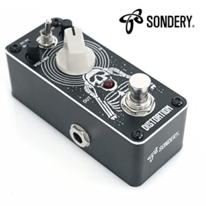 Sondery Distortion Pedal with 2 Effects of Bright and Normal, 70-80’s Classical British Stack Sound, Mini Effect Pedal for Electric Guitars True Bypass, Art Design Series