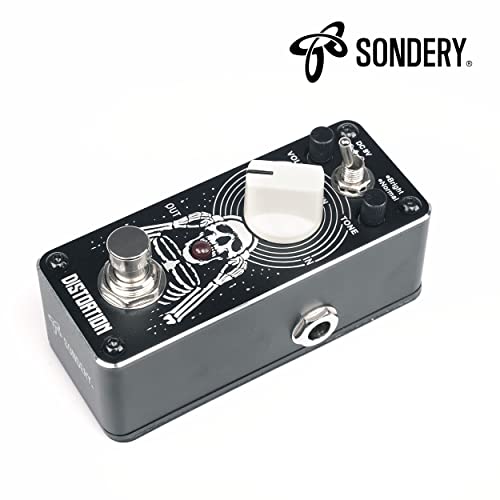 Sondery Distortion Pedal with 2 Effects of Bright and Normal, 70-80’s Classical British Stack Sound, Mini Effect Pedal for Electric Guitars True Bypass, Art Design Series