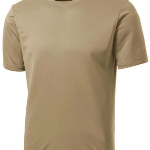 Joe's USA Mens Athletic Dry-Fit Performance Short Sleeve T-Shirt-M-Sand