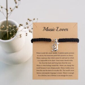 TIIMG Music Lovers Gift for Music Teacher Student Musicians Jewelry Inspirational Gift (Music Lover card)