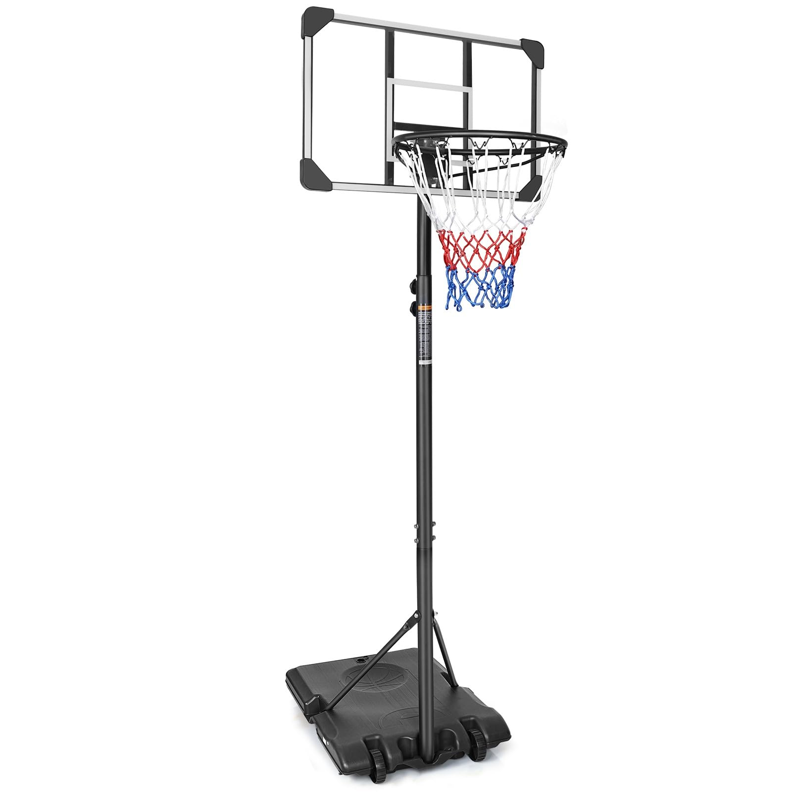 Ochine Swimming Pool Basketball Hoop Game Poolside Basketball System 45-53 Inch Adjustable Height Portable Hoop System with 32 Inch PVC Clear Backboard and Fillable Stand Base for Kids Adults