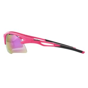 Ironman 1802 Blade Sport Sunglasses for Men, Neon Pink, 75mm