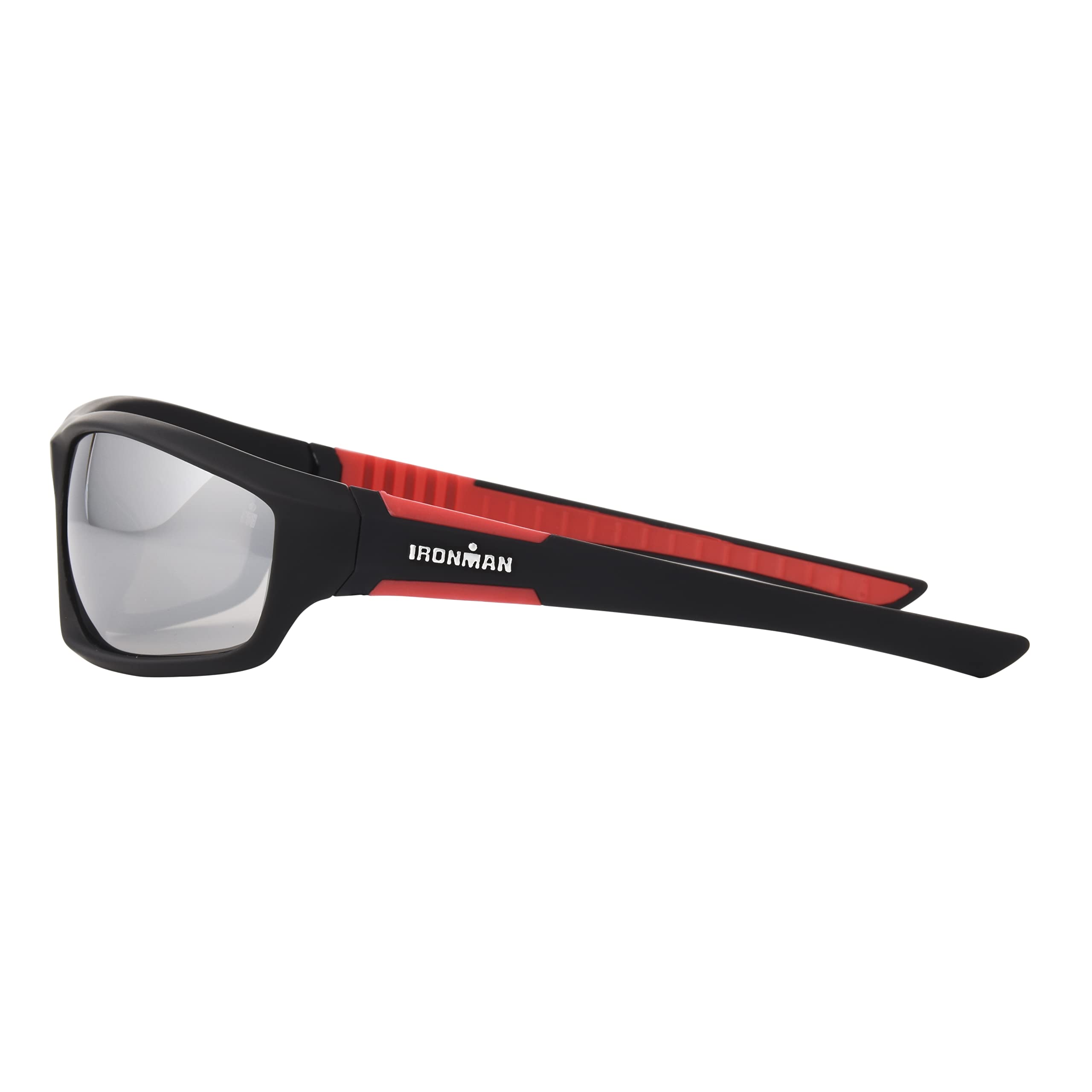 Ironman Dextro Wrap-Around Sport Sunglasses for Men, Black, 65mm