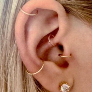 QWALIT Cartilage Earring Cartilage Earrings for Women Helix Piercing Jewelry Tragus Piercing Jewelry Forward Helix Earrings Earrings for Cartilage Piercings Gold