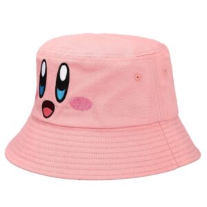 Bioworld Kirby Main Character Face Bucket Hat Pink