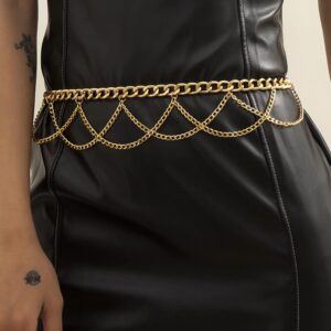 rumtock multi-layered bohemian gold waist chains hip body chain jewelry for women and girls fashion punk bikini jewelry