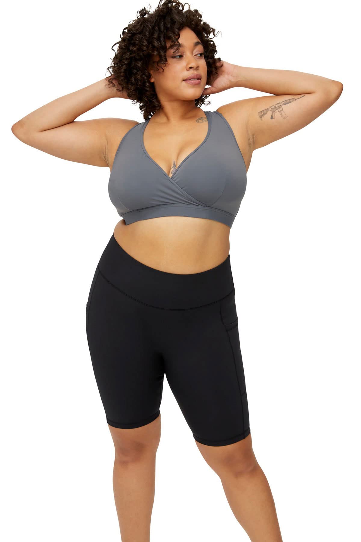 TomboyX Peak Low Impact Sports Bra- 5X-Large/Smoke