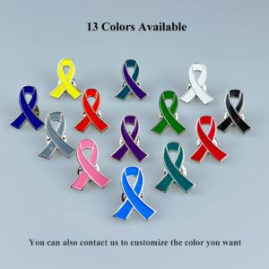 50pcs Teal Ribbon Awareness Pins Cervical Ovarian Cancer Awareness Products Pin