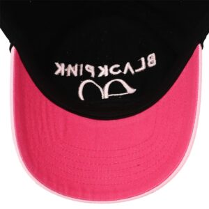 Blackpink BP Logo Plain Black Traditional Adjustable Hat