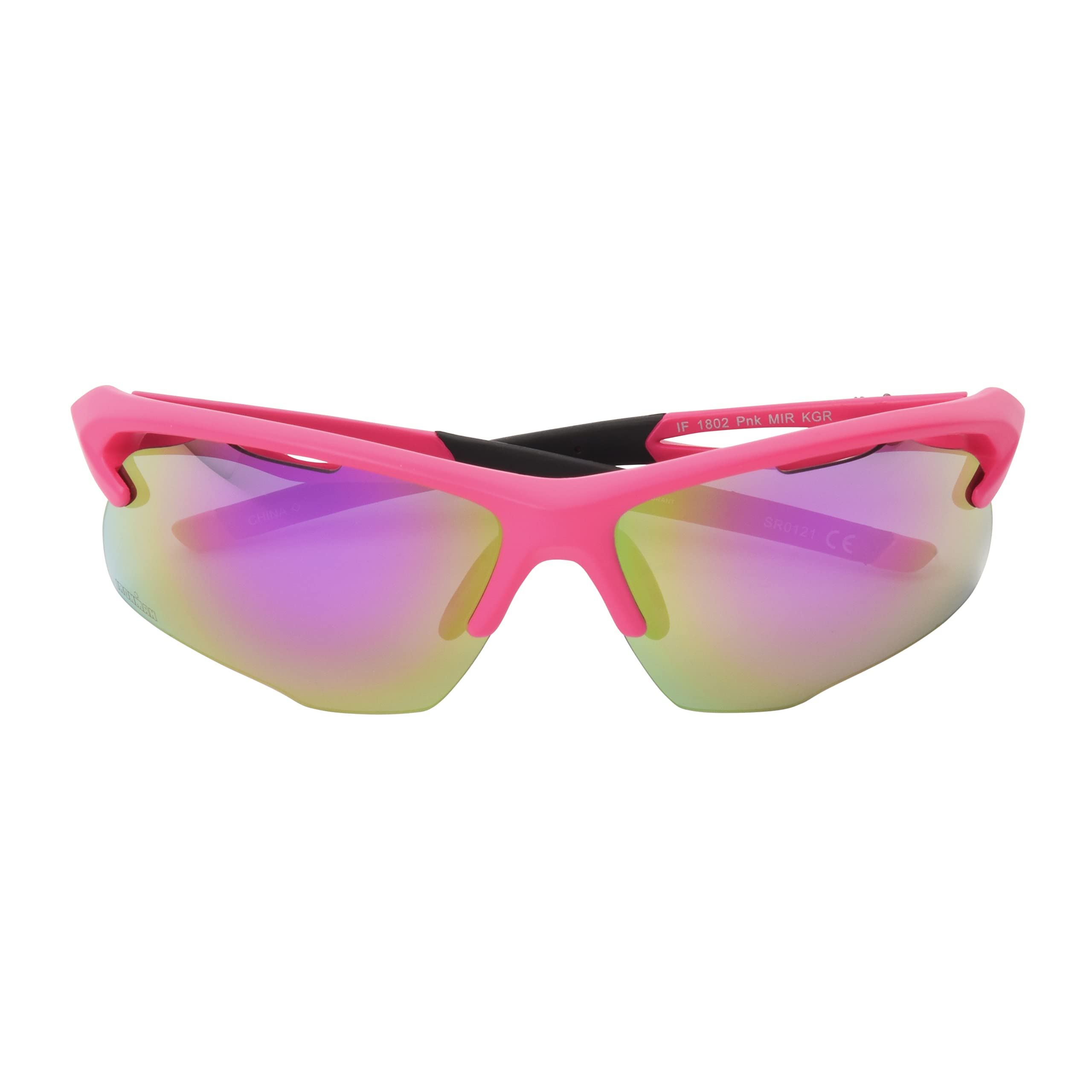 Ironman 1802 Blade Sport Sunglasses for Men, Neon Pink, 75mm