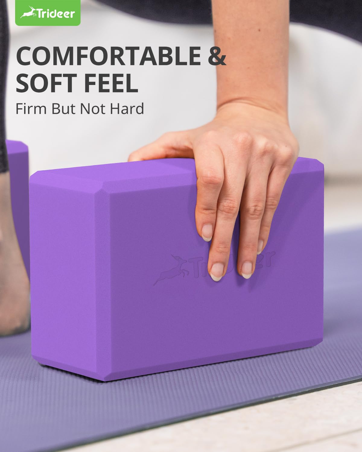 Trideer Yoga Blocks 2 Pack Purple