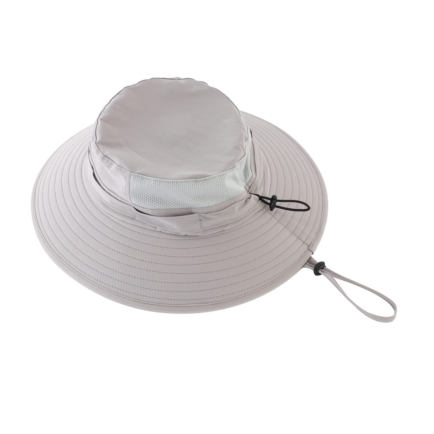 Home Prefer Men's Sun Hat UPF50+ Light Weight Bucket Hat Wide Brim Fishing Hat Light Grey