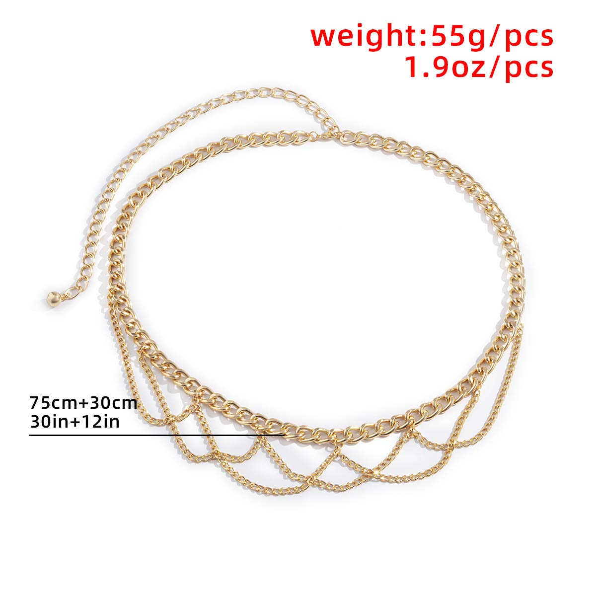 Rumtock Multi-Layered Bohemian Gold Waist Chains Hip Body Chain Jewelry for Women and Girls Fashion Punk Bikini Jewelry