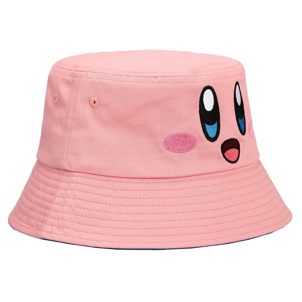 Bioworld Kirby Main Character Face Bucket Hat Pink