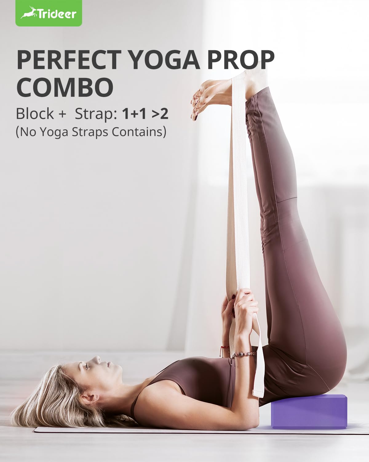 Trideer Yoga Blocks 2 Pack Purple