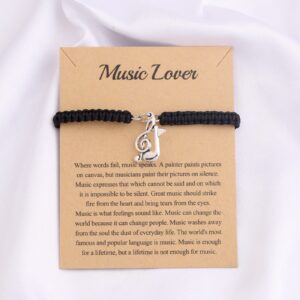 TIIMG Music Lovers Gift for Music Teacher Student Musicians Jewelry Inspirational Gift (Music Lover card)