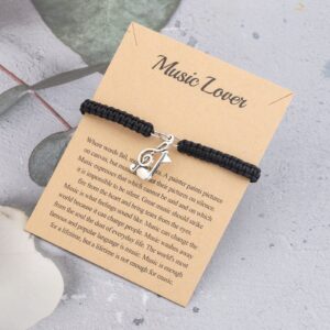 TIIMG Music Lovers Gift for Music Teacher Student Musicians Jewelry Inspirational Gift (Music Lover card)