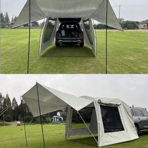 WINTENT Versatile Car Tent SUV Tailgate Attachement Tent Rainfly Screen Room for Camping （15.9 x 7.9 x 6.4ft） (Ranifly)