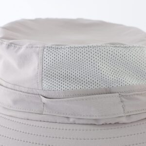 Home Prefer Men's Sun Hat UPF50+ Light Weight Bucket Hat Wide Brim Fishing Hat Light Grey