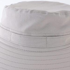 Home Prefer Men's Sun Hat UPF50+ Light Weight Bucket Hat Wide Brim Fishing Hat Light Grey