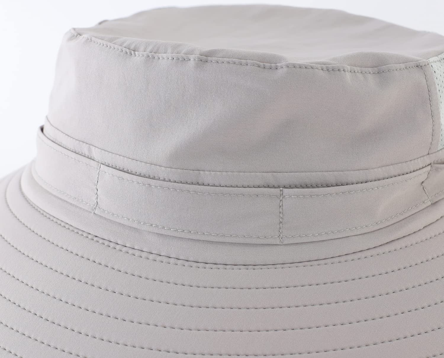 Home Prefer Men's Sun Hat UPF50+ Light Weight Bucket Hat Wide Brim Fishing Hat Light Grey