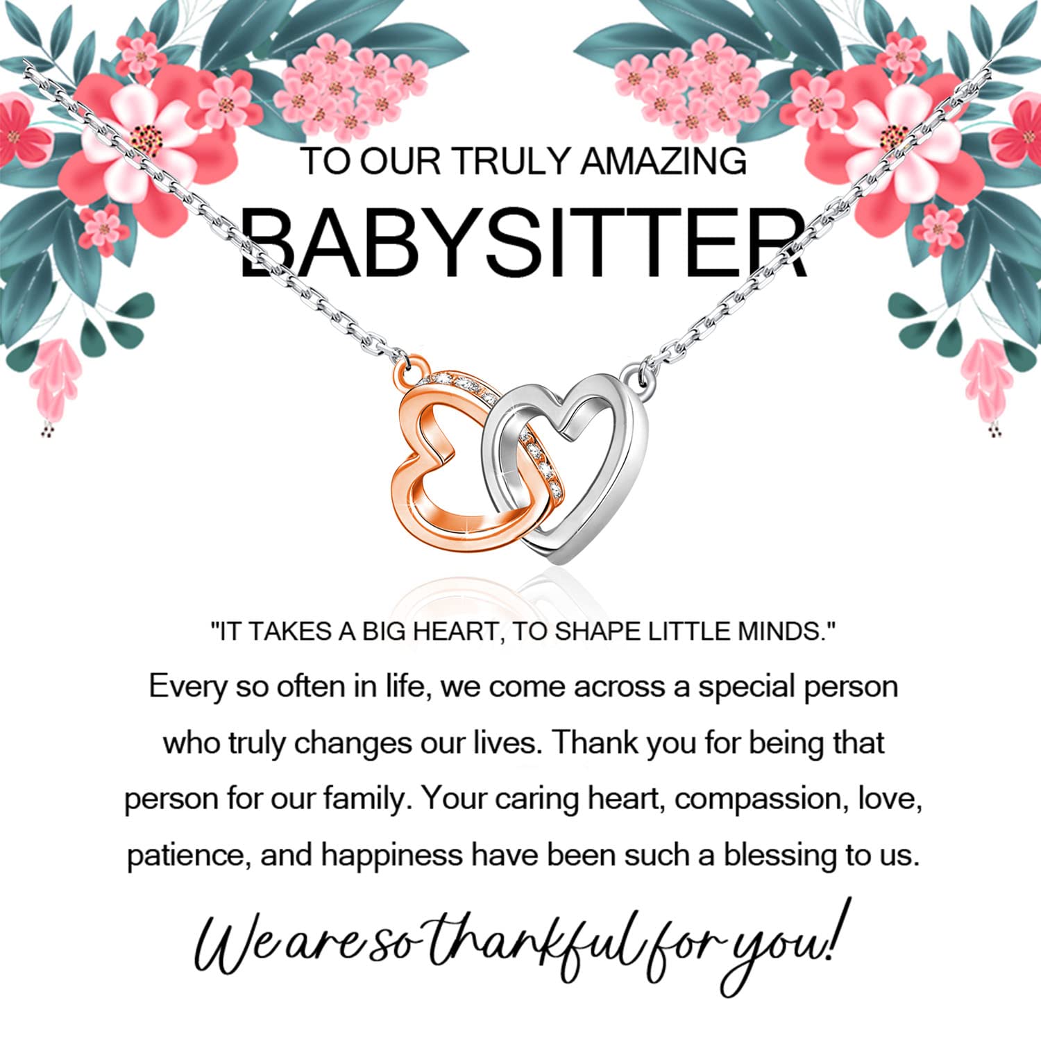 Babysitters Gifts Gifts For Babysitter Female Thank You Gift for Babysitter (BABYSITTER card)