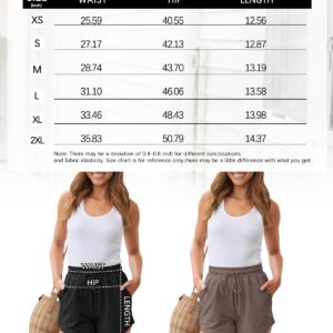 Trendy Queen Womens Sweat Shorts Casual Summer Comfy Lounge Athletic Shorts Elastic Cotton Running Shorts Grey M