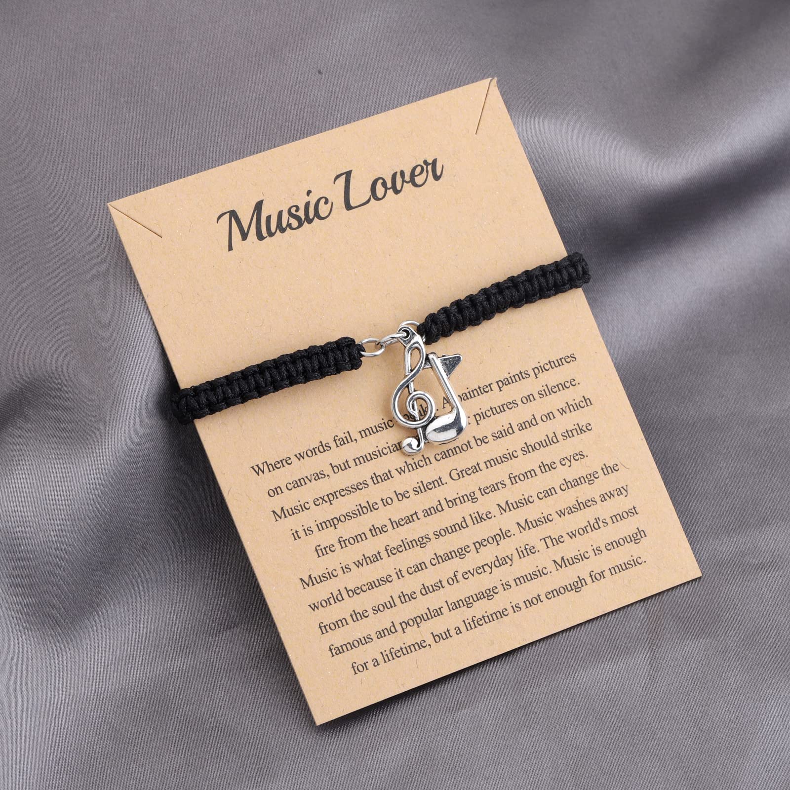 TIIMG Music Lovers Gift for Music Teacher Student Musicians Jewelry Inspirational Gift (Music Lover card)