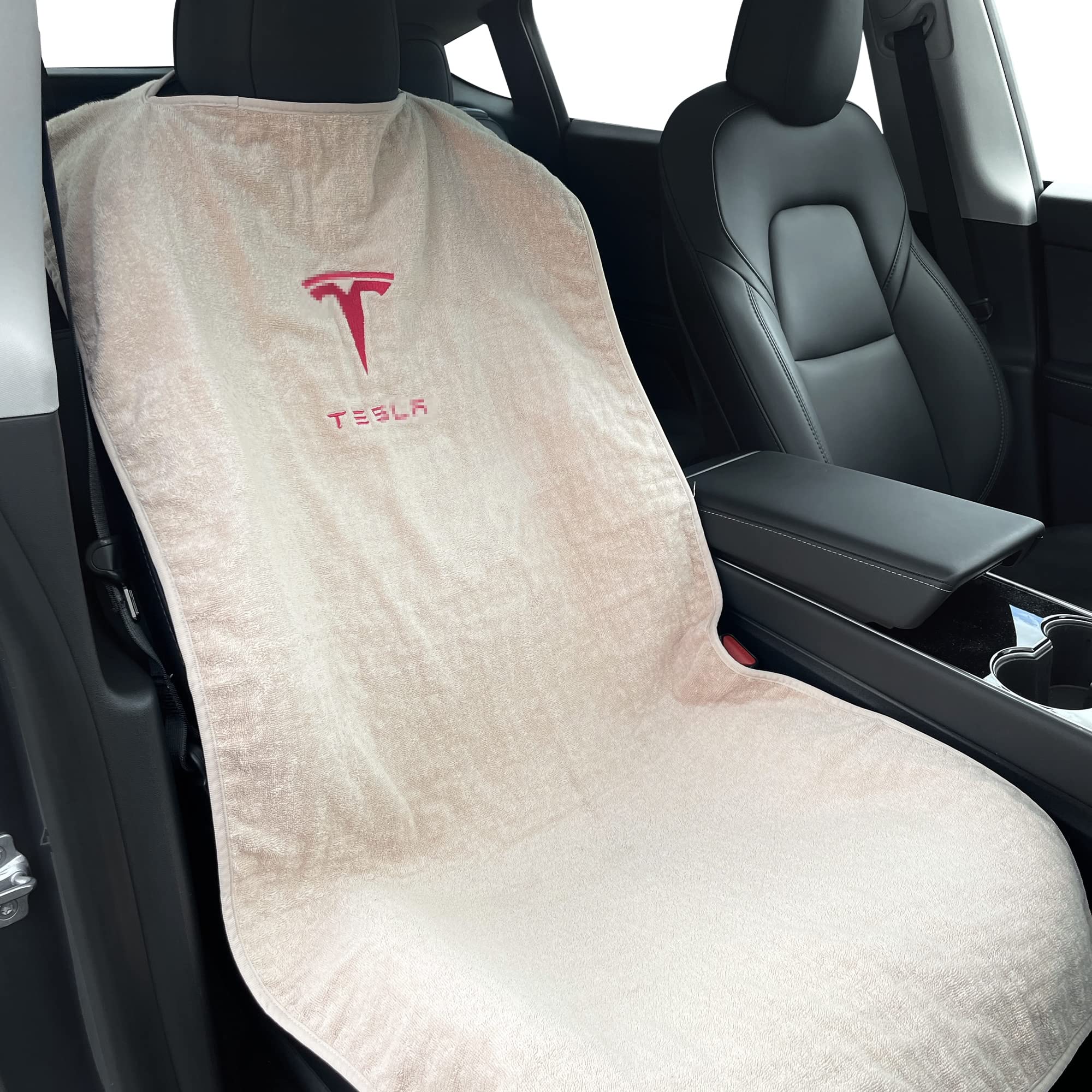 Piora Upgraded Compatible with Tesla Model S / 3 / X/Y Seat Cover - Sweat Towel Seat Cover for Dog & Kid Seat Protect Accessories, No Strap