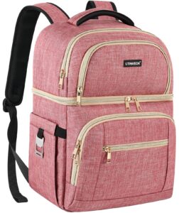 cooler backpack,insulated backpack cooler leakproof double deck cooler bag for men women rfid lunch backpack