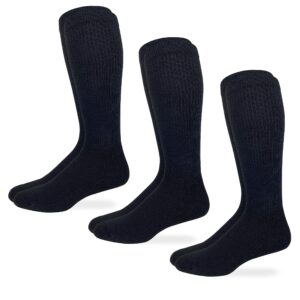 carolina ultimate mens over the calf seamless toe compression socks 3 pair pack (as1, alpha, m, regular, regular, black, medium)