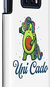 Galaxy S10e Uni Cado, Cute Avocado, Funny Unicorn, Guacamole, Vegan Case