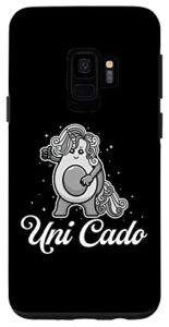 galaxy s9 uni cado, cute avocado, funny unicorn, guacamole, vegan case