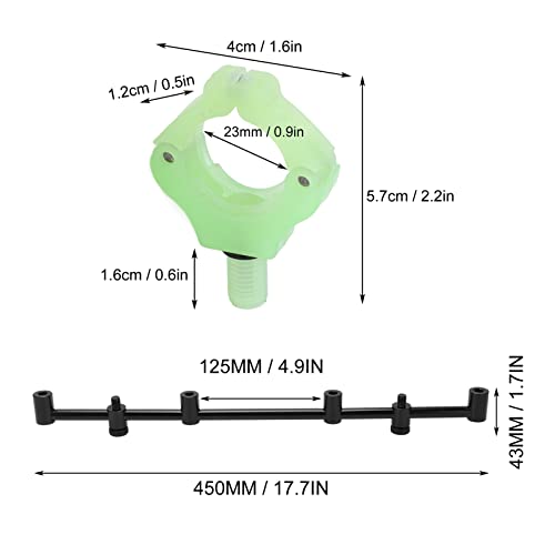 Xirfuni Fishing Rod Holder, Fishing Tool Accessories Magnetic Bracket Head Professional Aluminum Alloy Crossbar Bracket Convenient for