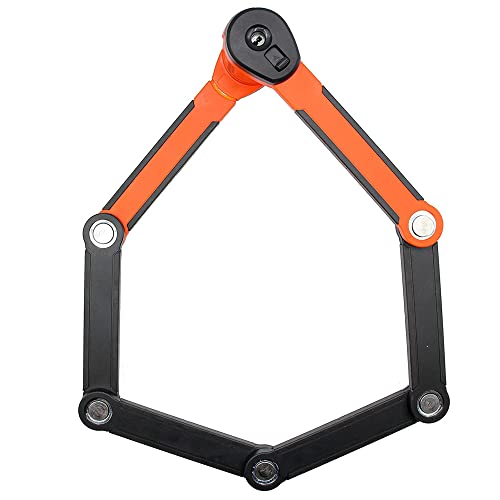 Kryptonite Evolution 790 Folding Bike Lock, Compact Lightweight High Security Anti-Theft Foldable Bicycle Lock with 2 Keys and Mount for E-Bikes Scooter Road Mountain Bikes, 90cm (35 in) Orange