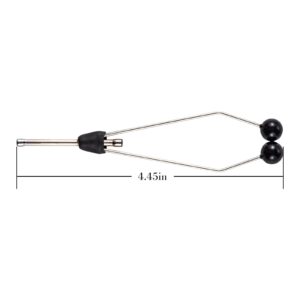 Goture Black Bullet Head Bobbin with Ceramic Tips,Fly Fishing Tying Tool Made of Iron and Ceramic,Lure Making Tool