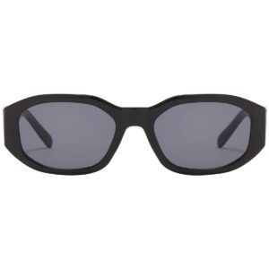 Dollger Rectangle Sunglasses for Women Trendy Irregular Luxury Design Black Sunlasses UV Protection