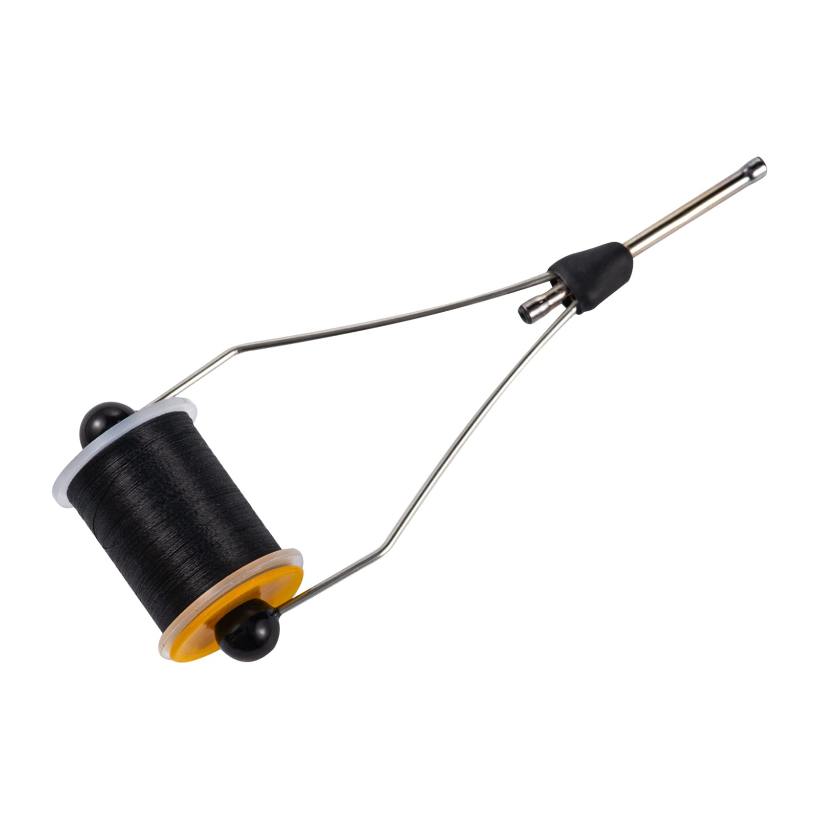 Goture Black Bullet Head Bobbin with Ceramic Tips,Fly Fishing Tying Tool Made of Iron and Ceramic,Lure Making Tool