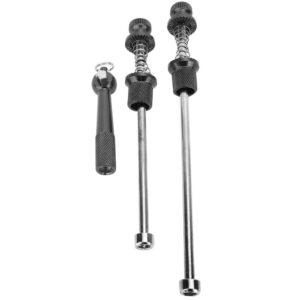 Security Skewers, Portable Aluminum Alloy Locking Security Quick Release Skewers, Beginner for Outdoor Anti-Theft Road Bike(Black)