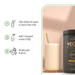 Protein Works - Vegan Wondershake | Vegan Protein Shake | Super Smooth, Amazing Taste | 21g Plant Based Protein | Premium Vegan Blend | Low Calorie | 30 Servings | Vanilla Crème