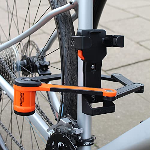 Kryptonite Evolution 790 Folding Bike Lock, Compact Lightweight High Security Anti-Theft Foldable Bicycle Lock with 2 Keys and Mount for E-Bikes Scooter Road Mountain Bikes, 90cm (35 in) Orange