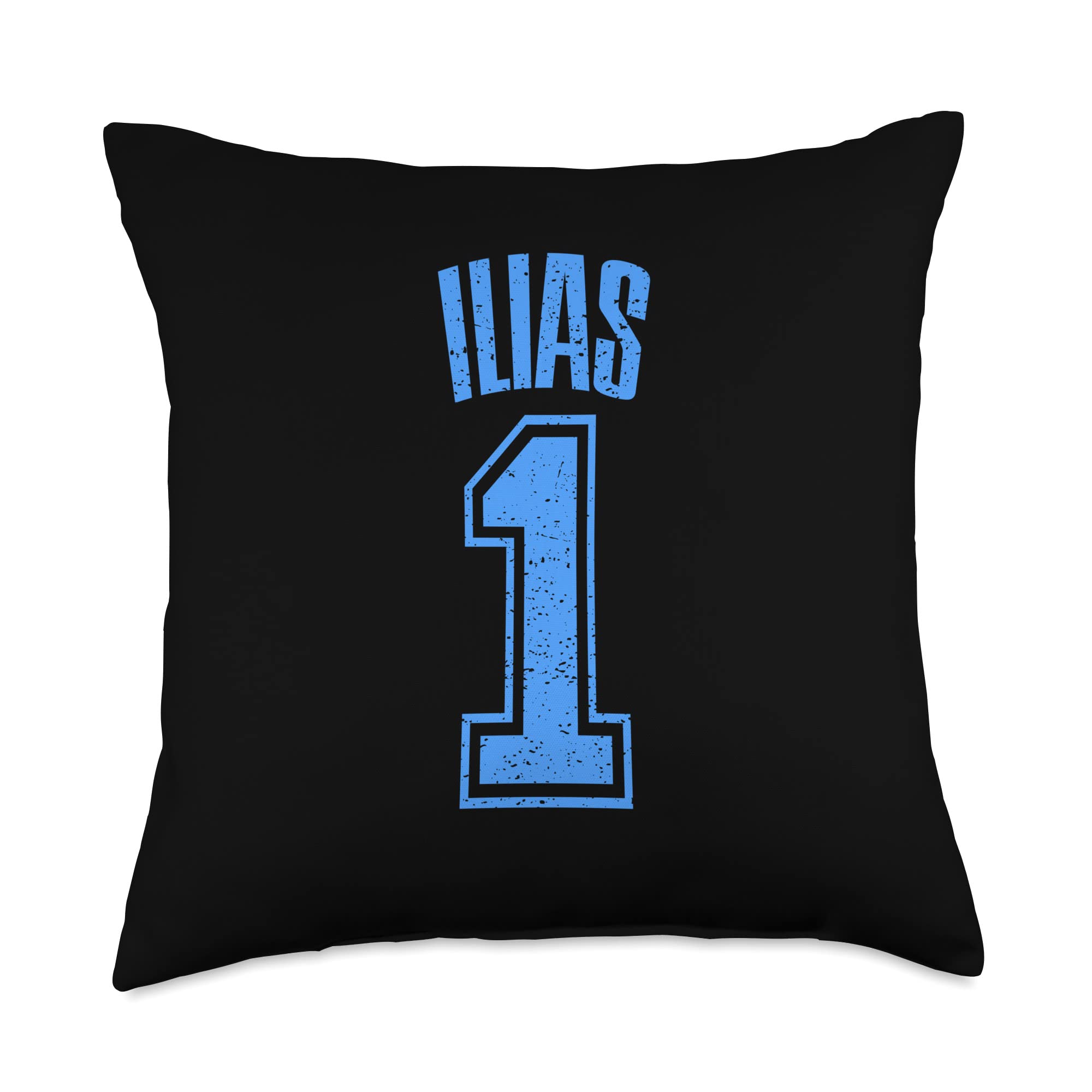 Ilias Support Accessories & Fan Gifts Men Women Ilias Supporter Number 1 Greatest Fan Throw Pillow, 18x18, Multicolor