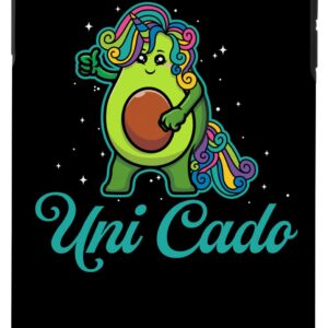 iPhone XS Max Uni Cado, Cute Avocado, Funny Unicorn, Guacamole, Vegan Case