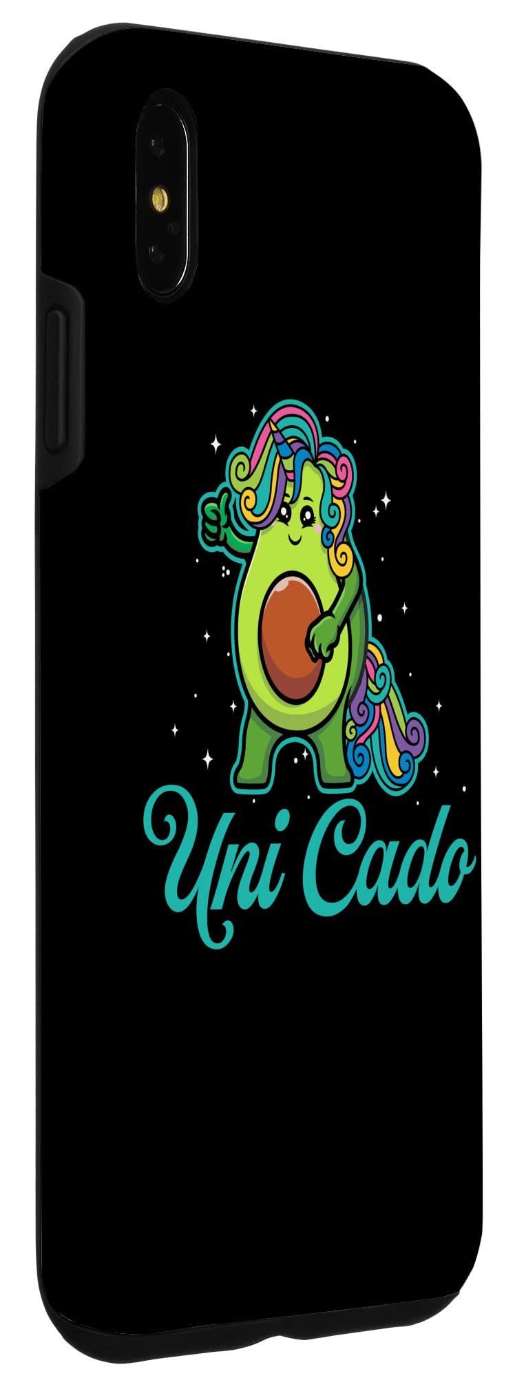 iPhone XS Max Uni Cado, Cute Avocado, Funny Unicorn, Guacamole, Vegan Case