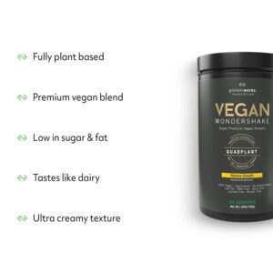 Protein Works - Vegan Wondershake | Vegan Protein Shake | Super Smooth, Amazing Taste | | 21g Plant Based Protein | Premium Vegan Blend | Low Calorie | 30 Servings | Double Chocolate