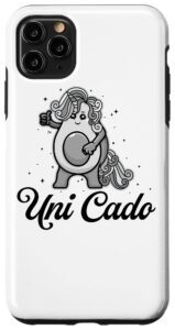 iphone 11 pro max uni cado, cute avocado, funny unicorn, guacamole, vegan case