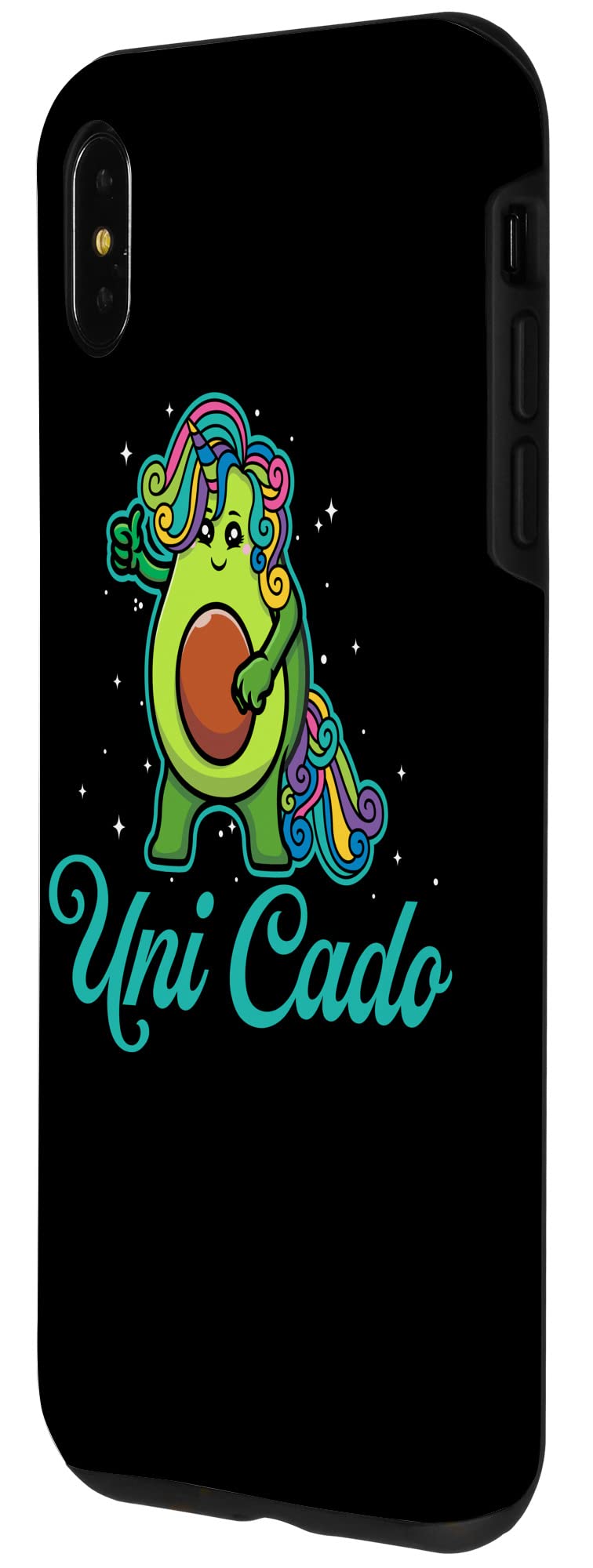 iPhone XS Max Uni Cado, Cute Avocado, Funny Unicorn, Guacamole, Vegan Case