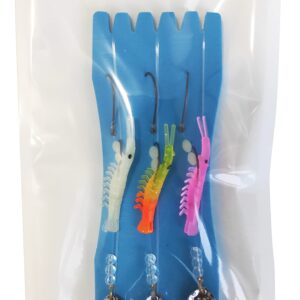 Loch Ness Tackle Micro Shrimp Lures Kokanee Trout UV Coated Luminous 1.7inch, Size 2, Orange,Green,Red, 18cm*10cm*2cm